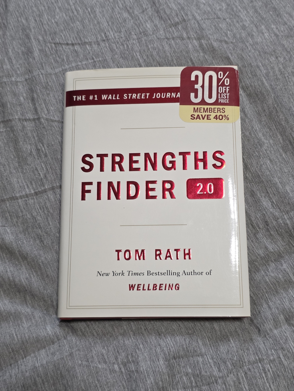 StrengthsFinder 2.0 Book - White with Red Accent